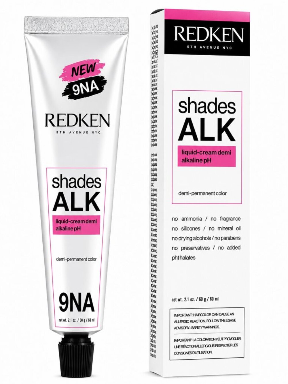 Redken Shades ALK 9NA Natural Ash Demi-Permanent Hair Color 2.1 oz